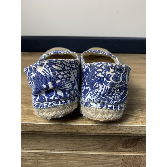 LILLY PULITZER  X Target Espadrilles Flats Size 7.5 Women’s Blue Nautical READ - Picture 7 of 14